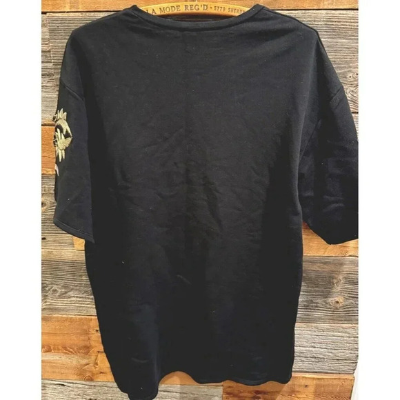 Zara Beaded Sequin Embroidered Embellished  t- Shirt Tunic mini dress floral USS - Picture 4 of 7